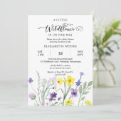 Eine kleine Wildblume ist auf dem Weg zur Mädchend Einladung (Stehend Vorderseite)