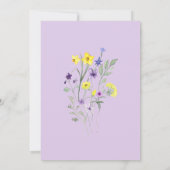 Eine kleine Wildblume ist auf dem Weg zur Mädchend Einladung (Rückseite)