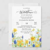 Eine kleine Wildblume ist auf dem Weg zur Mädchend Einladung (Vorderseite)