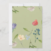 Eine kleine Wildblume Kinderdusche Einladung (Rückseite)