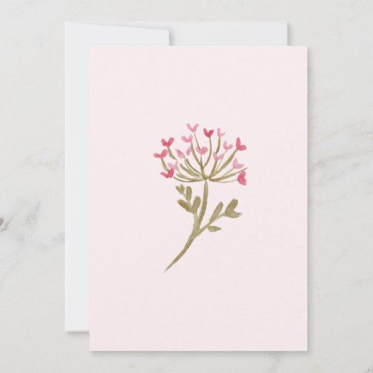 Eine kleine Wildblume Kinderdusche Einladung (Rückseite)