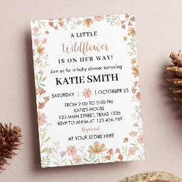 Eine kleine Wildblume Kinderdusche Einladung