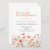 Eine kleine Wildblume Kinderdusche Einladung (Vorne/Hinten)