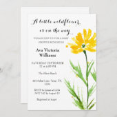 Eine kleine Wildblume Kinderdusche Gelbe Blume Einladung (Vorne/Hinten)