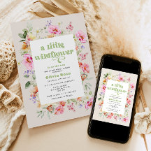 Eine kleine Wildblume mit Babydusche