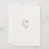 Eine kleine Wildblume mit Kinderdusche Einladung (Rückseite)