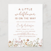 Eine kleine Wildblume mit Kinderdusche und Einladu (Vorderseite)