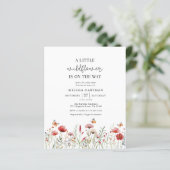 Eine kleine Wildblume mit Kinderdusche und Einladu (Stehend Vorderseite)