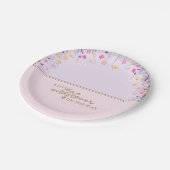 Eine kleine Wildblume moderne, zarte Babydusche Pappteller (Schrägansicht)