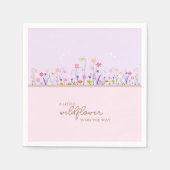 Eine kleine Wildblume moderne, zarte Babydusche Serviette (Vorderseite)