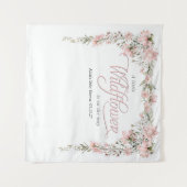 Eine kleine Wildblume pink Baby Girl Dusche Wandteppich (Vorderseite (Horizontal))