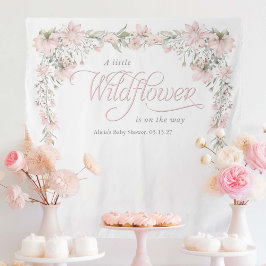 Eine kleine Wildblume pink Baby Girl Dusche Wandteppich