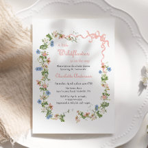 Eine kleine Wildblume Pink Bow Baby Babydusche