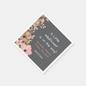 Eine kleine Wildblume Pink Girl Babydusche Serviette (Ecke)