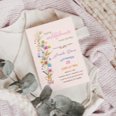 Eine kleine Wildblume Rosa Girl Dusche Einladung