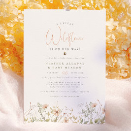 Eine kleine Wildblume Rustikale Boho Blumendusche Einladung