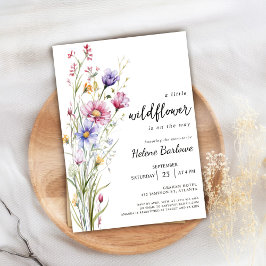 Eine kleine Wildblume Rustikale Boho Blumendusche Einladung