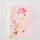 Eine kleine Wildblume rustikale Boho Nature Babydu Einladung (Rückseite)