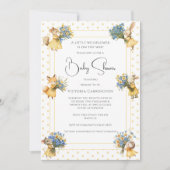 Eine kleine Wildblume Tierbabydusche Einladung (Vorderseite)