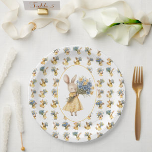 Eine kleine Wildblume Tierbabydusche Pappteller