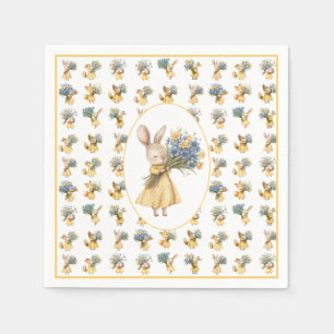 Eine kleine Wildblume Tierbabydusche Serviette