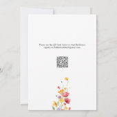 Eine kleine Wildblume Wasserfarbe BOHO Kinderdusch Einladung (Rückseite)