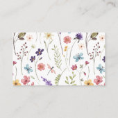 Eine kleine Wildblume Windelrudel Begleitkarte (Rückseite)