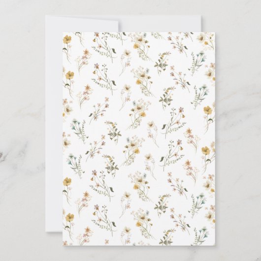 Eine kleine Wildblume zum Geburtstag Einladung (Rückseite)