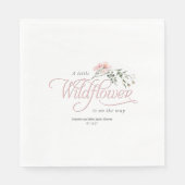 Eine kleine Wildblume zum Thema Rosa-Babydusche Serviette (Vorderseite)