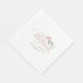 Eine kleine Wildblume zum Thema Rosa-Babydusche Serviette (Ecke)