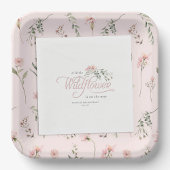 Eine kleine Wildblume zum Thema Rosa-Babydusche Serviette