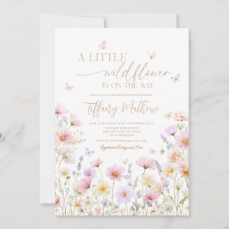 Eine kleine Wildblumen-Baby-Einladung  Einladung