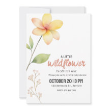 Eine kleine Wildblumen-Baby-Party-Einladung