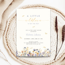 Eine kleine Wildblumen-Frühlings-Baby-Shower-Einla