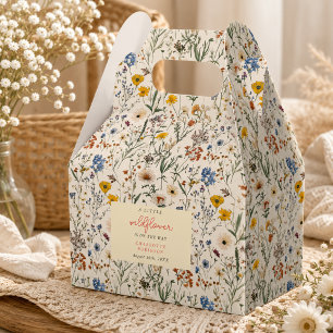 Eine kleine Wildblumen-Mädchen-Baby-Party Geschenkschachtel