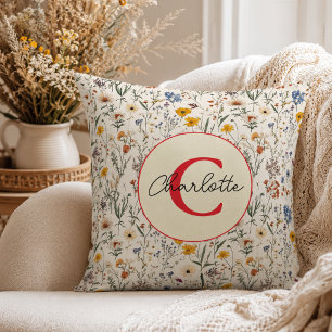 Eine kleine Wildblumen-Mädchen-Baby-Party Kissen
