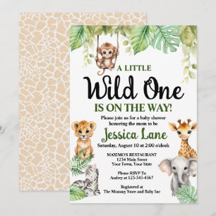 Eine kleine wilde Baby Shower Einladung