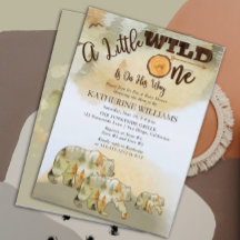 Eine kleine wilde Bären Woodland Boy Babydusche