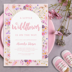 Eine kleine wilde Blumenkind-Baby-Party Einladung