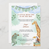 Eine kleine wilde Dusche ist unterwegs Einladung (Vorne/Hinten)