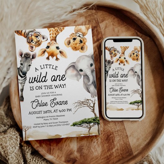 Eine kleine wilde Einladung | Safari Baby Shower
