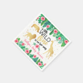 Eine kleine wilde ist auf dem Weg Mädchen Babydusc Serviette (Ecke)