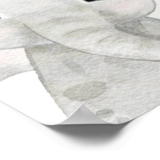 Eine kleine wilde Jungle Girl Babydusche Willkomme Poster (Ecke)