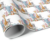 Eine kleine wilde Safari Es ist ein Baby-Dusche Geschenkpapier (Rolleneckpunkt)