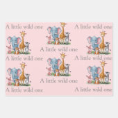 Eine kleine wilde Safari Es ist ein Baby-Dusche Geschenkpapier Set (Vorderseite 2)