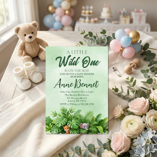 Eine kleine wilde Seele ist auf dem Weg - Babypart Einladung