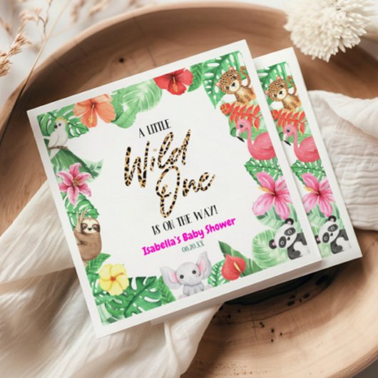 Eine kleine wilde Tierdusche. Serviette