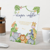 Eine kleine wilde Tiergartendekoration Sockelschild (In SItu)