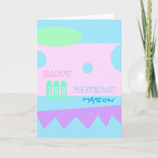 Eine kleines Monster-3. alles- Gute zum Karte (Vorderseite)