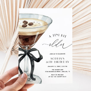 Eine Kleinigkeit Älter Espresso Martini Geburtstag Einladung